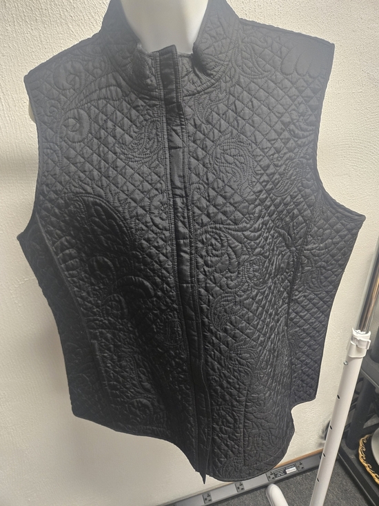 Orvis Jackets & Blazers - Black  Silk Quilted Stand-Collar Vest